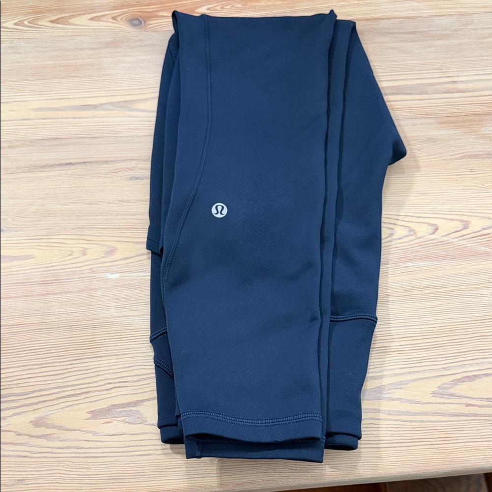 Lululemon Navy Leggings- brushed/fleece inside.
